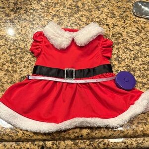 Red Santa Dress with Faux Fur Trim
